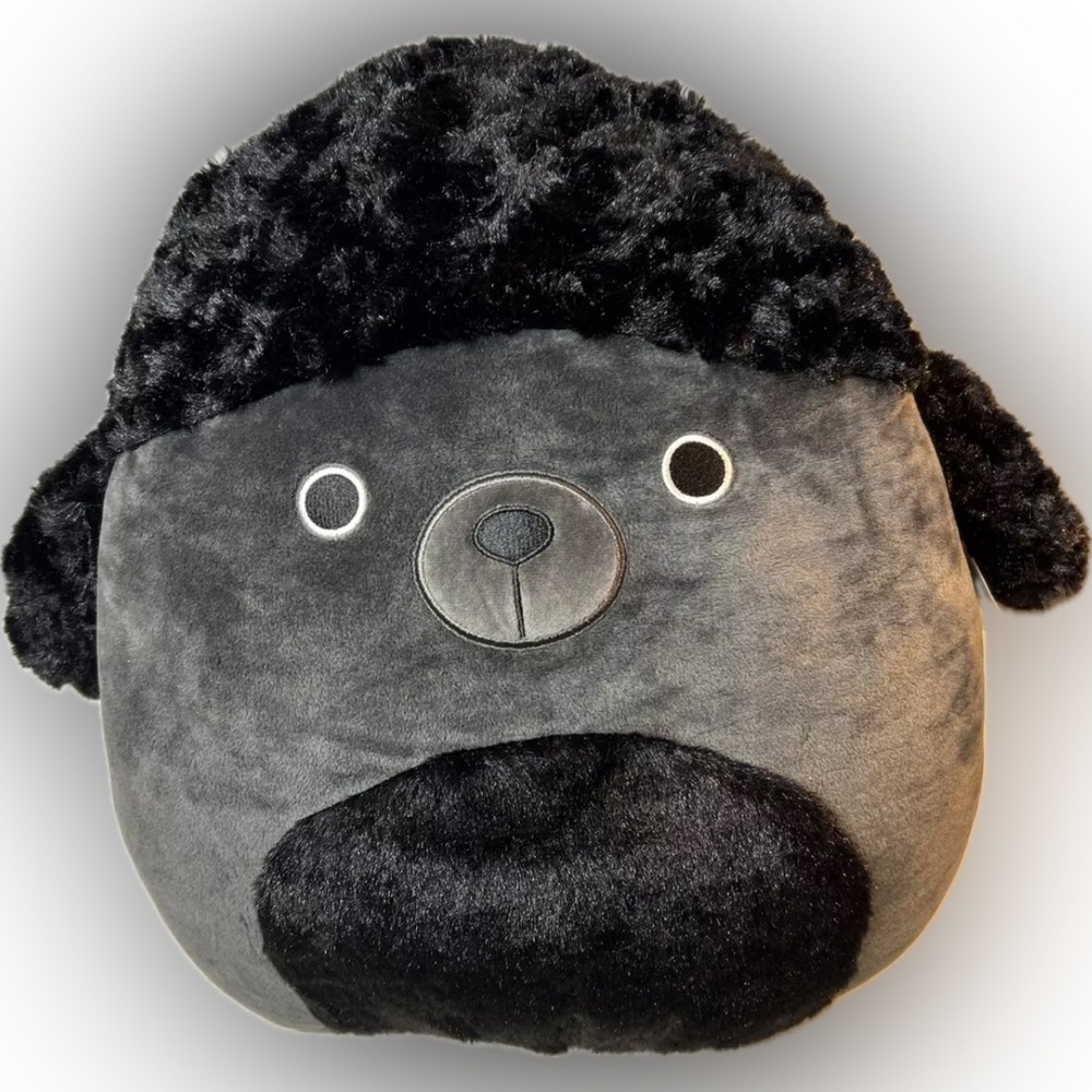 Squishmallows Black and Gray Poodle Dog ‘Jettward’ *RARE